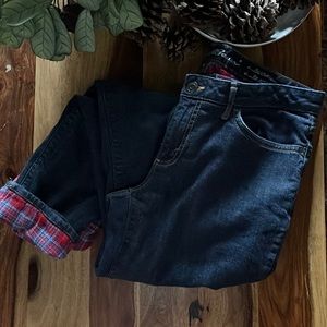 Dark Wash Flannel Lined Jeans